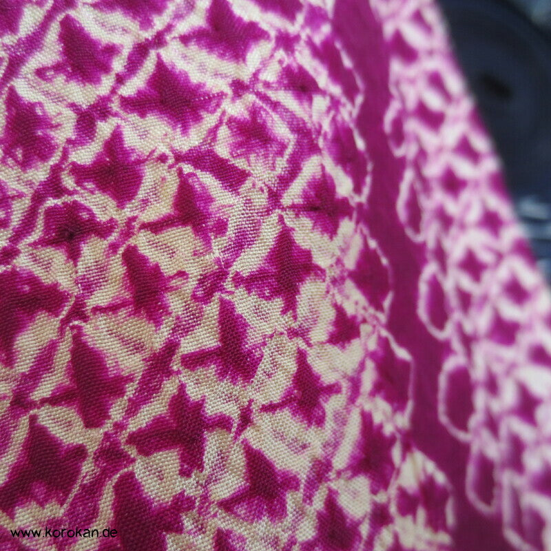 Full Shibori Tachbana Haori Kimono Jacke - pflaumenlila
