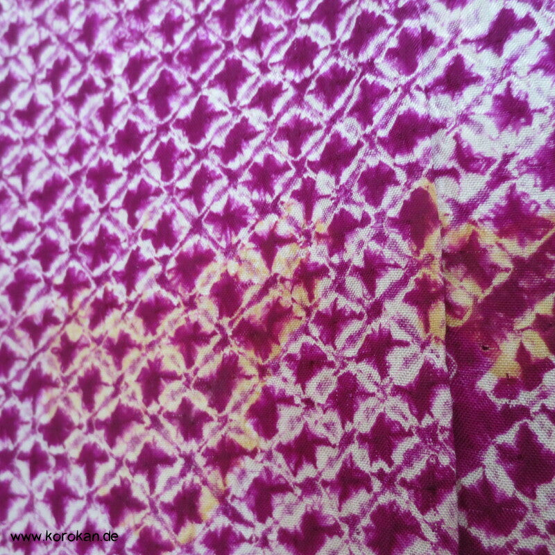 Full Shibori Tachbana Haori Kimono Jacke - pflaumenlila