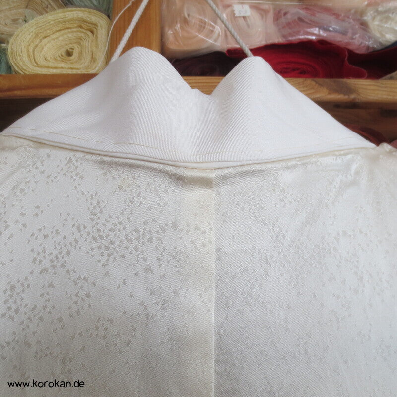 Shibori Elemente Seidendamast Kranich Juban Hochzeits Unterkimono