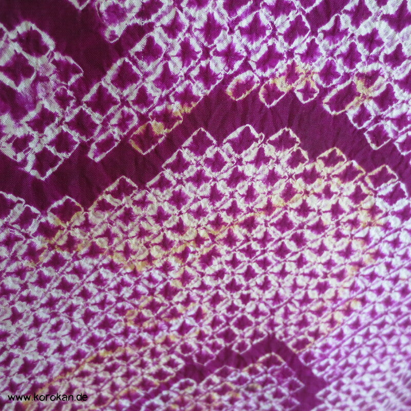 Full Shibori Tachbana Haori Kimono Jacke - pflaumenlila