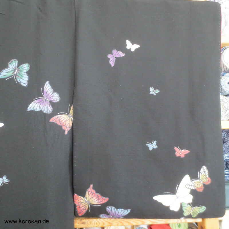 Japan Schmetterlinge Tsumugi Seiden Kimono