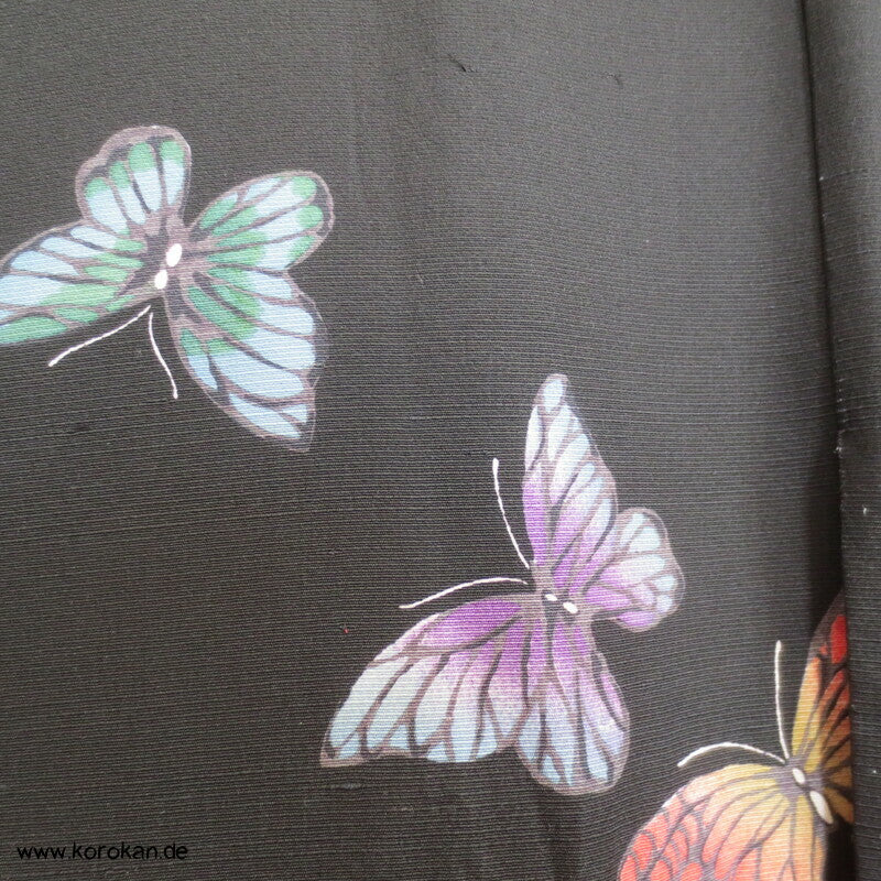 Japan Schmetterlinge Tsumugi Seiden Kimono
