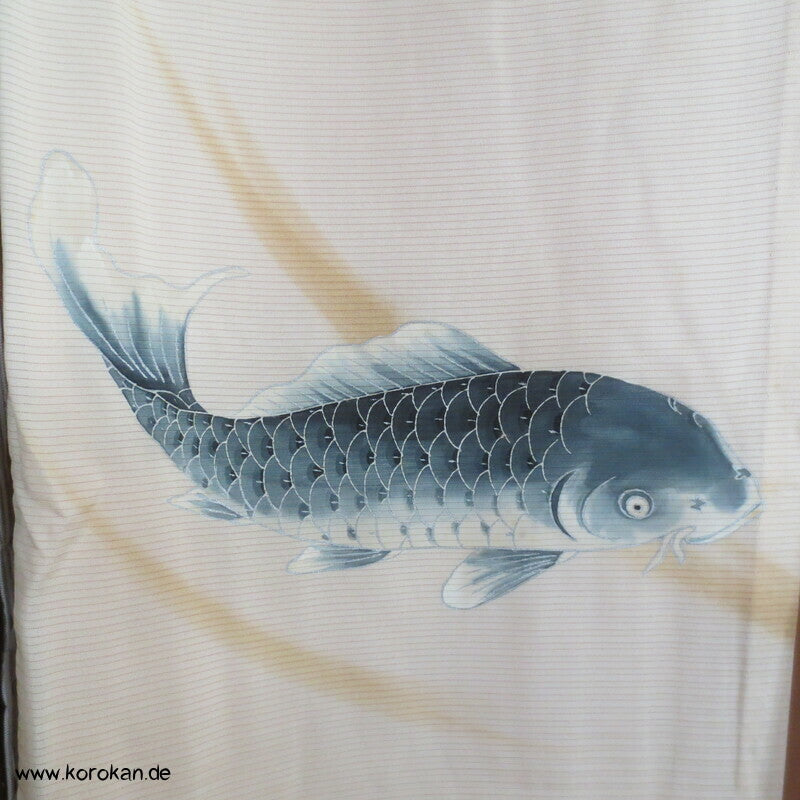 Koi Karpfen Rho Seide Hitoe, ungefütterter Furisode Kimono