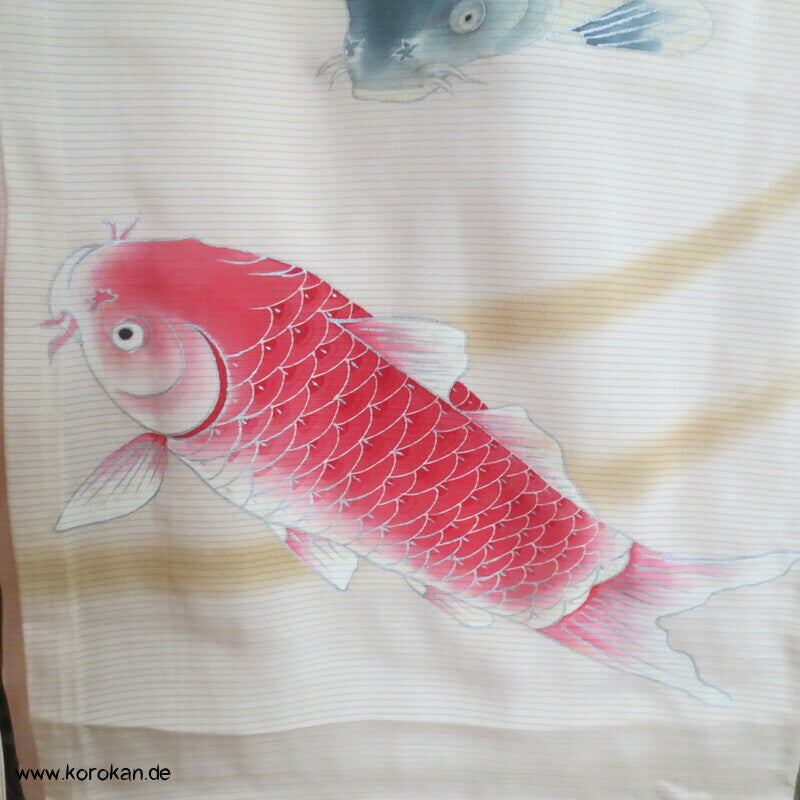 Koi Karpfen Rho Seide Hitoe, ungefütterter Furisode Kimono