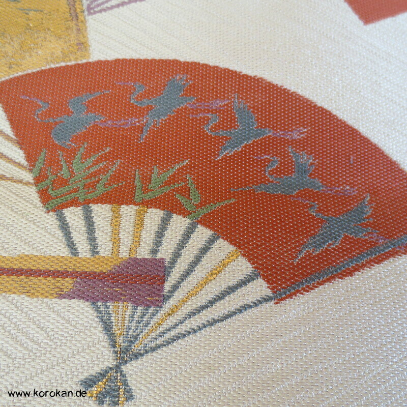 Fukuro Obi Fächer mit Motiven