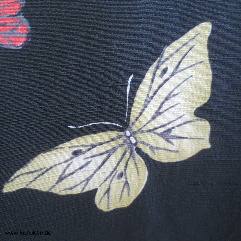 Japan Schmetterlinge Tsumugi Seiden Kimono