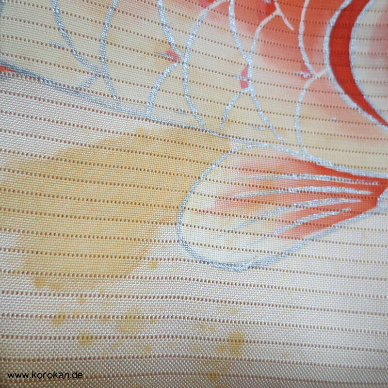 Koi Karpfen Rho Seide Hitoe, ungefütterter Furisode Kimono