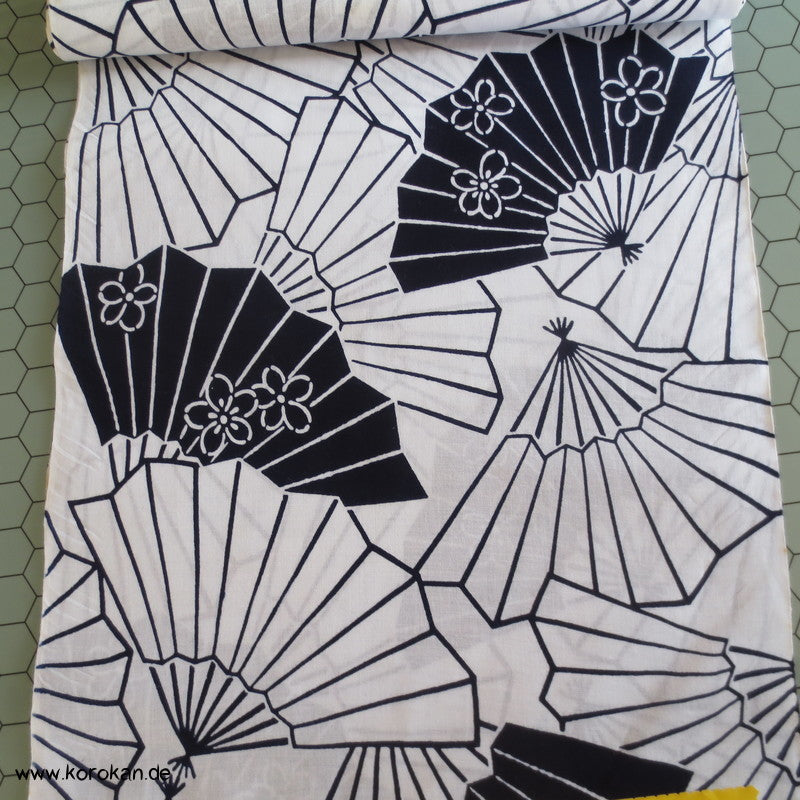 Fächer Yukata Kimono Baumwoll Stoff