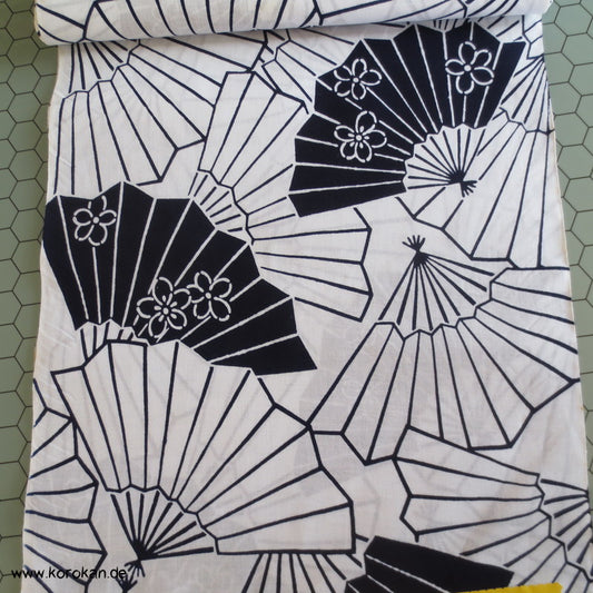 Fächer Yukata Kimono Baumwoll Stoff