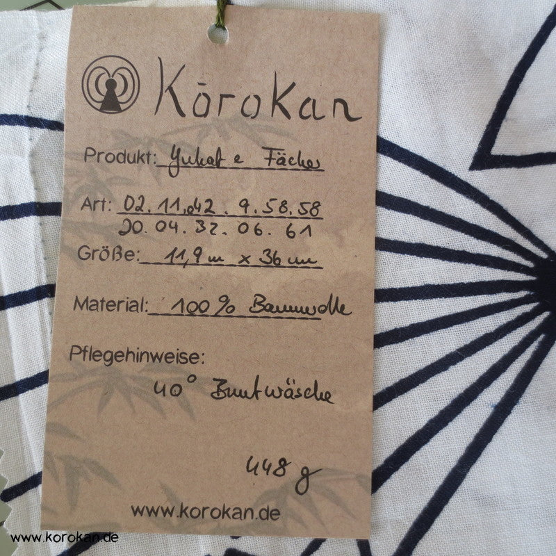 Fächer Yukata Kimono Baumwoll Stoff