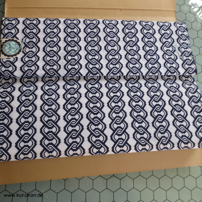 Tanmono Yukata Kimono Baumwoll Männerstoff, geometrisch, originalverpackt