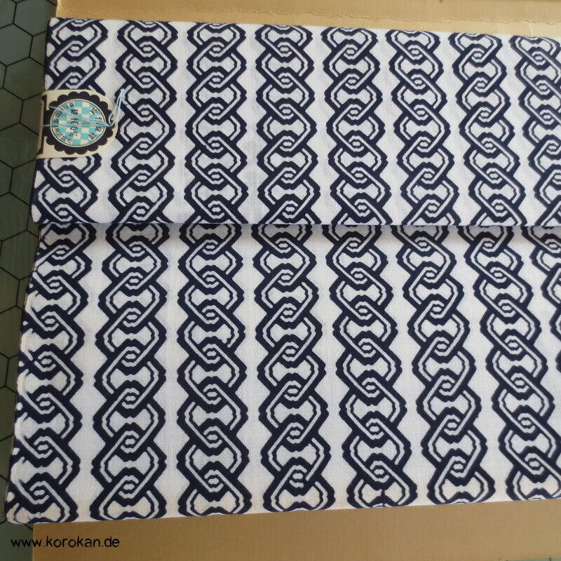 Tanmono Yukata Kimono Baumwoll Männerstoff, geometrisch, originalverpackt