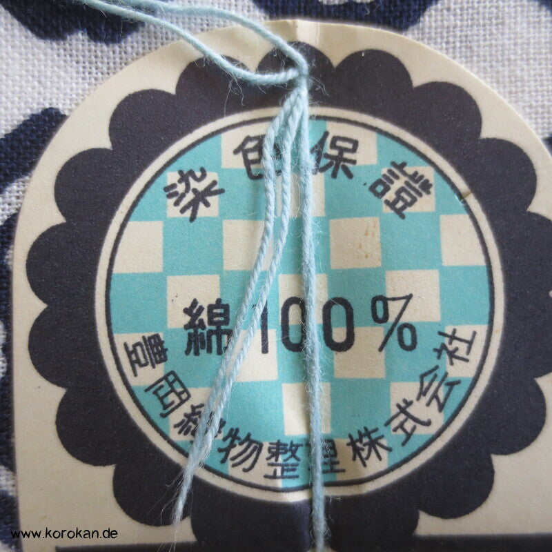 Tanmono Yukata Kimono Baumwoll Männerstoff, geometrisch, originalverpackt
