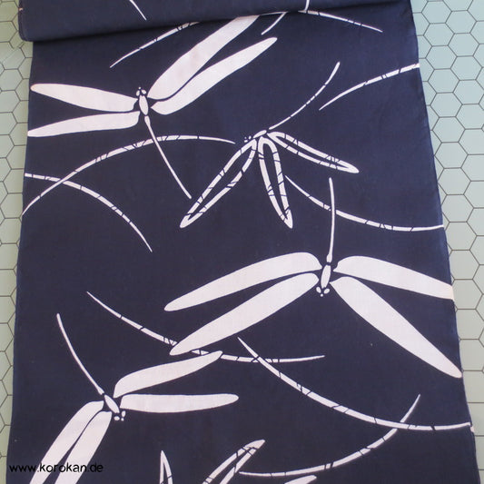 Libellen im Gras Yukata Kimono Baumwoll Stoff