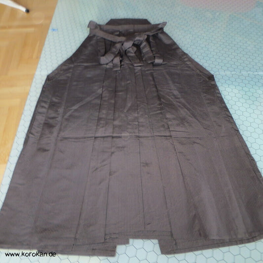Hakama japanische Kimono Hose, braun schwarz gestreifte Seide