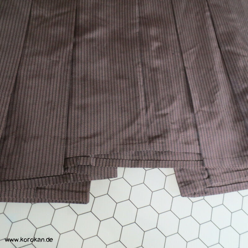 Hakama japanische Kimono Hose, braun schwarz gestreifte Seide