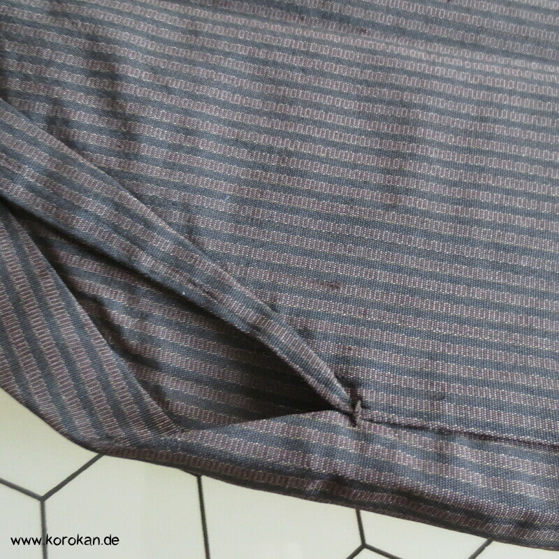 Hakama japanische Kimono Hose, braun schwarz gestreifte Seide