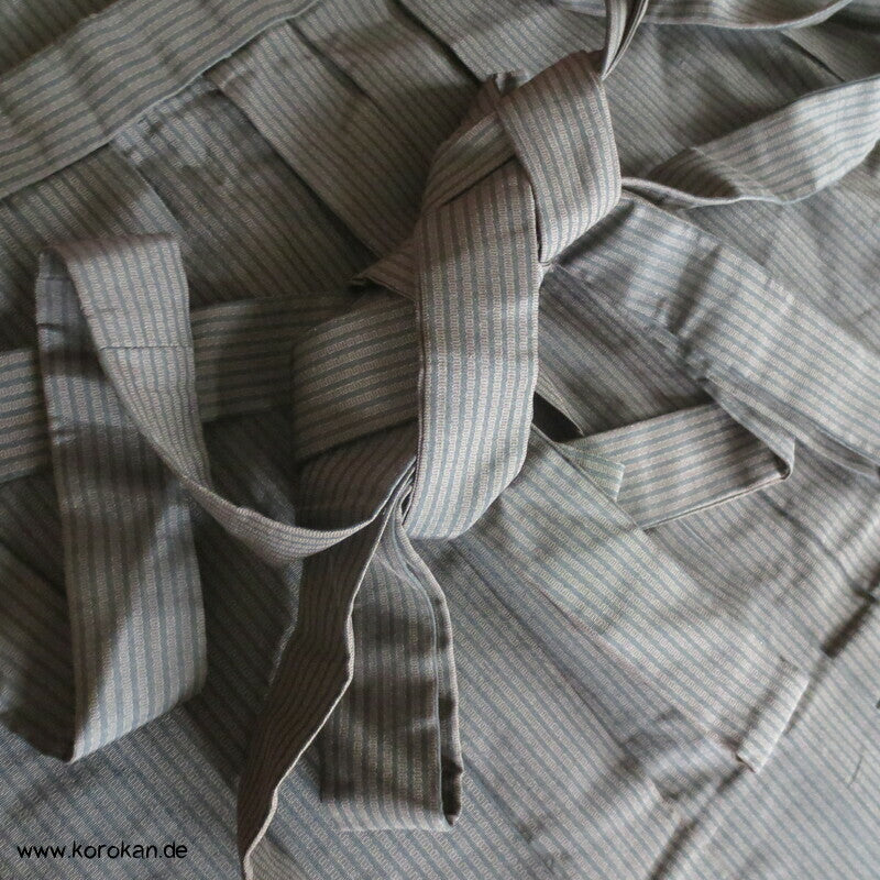Hakama japanische Kimono Hose, braun schwarz gestreifte Seide