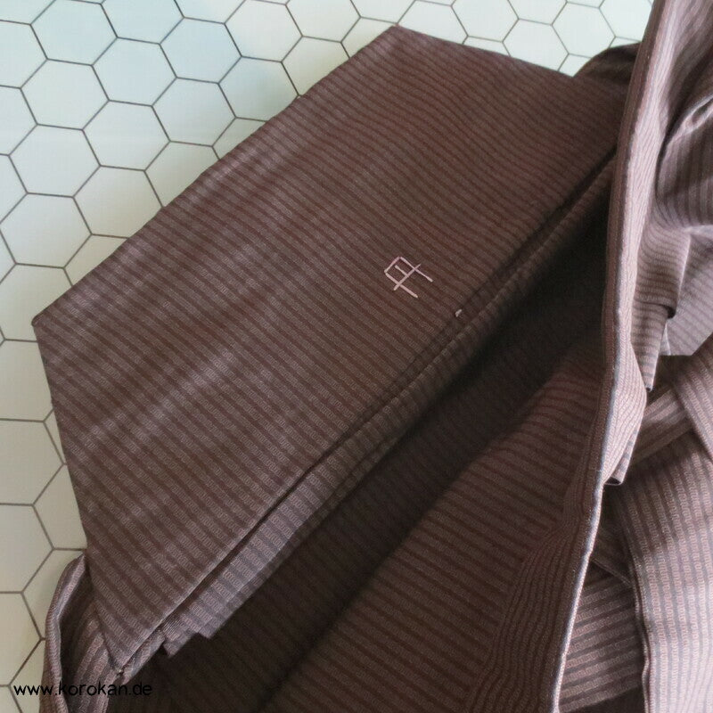 Hakama japanische Kimono Hose, braun schwarz gestreifte Seide