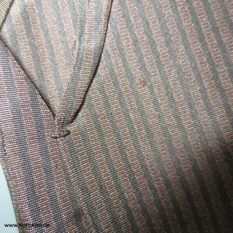 Hakama japanische Kimono Hose, braun schwarz gestreifte Seide