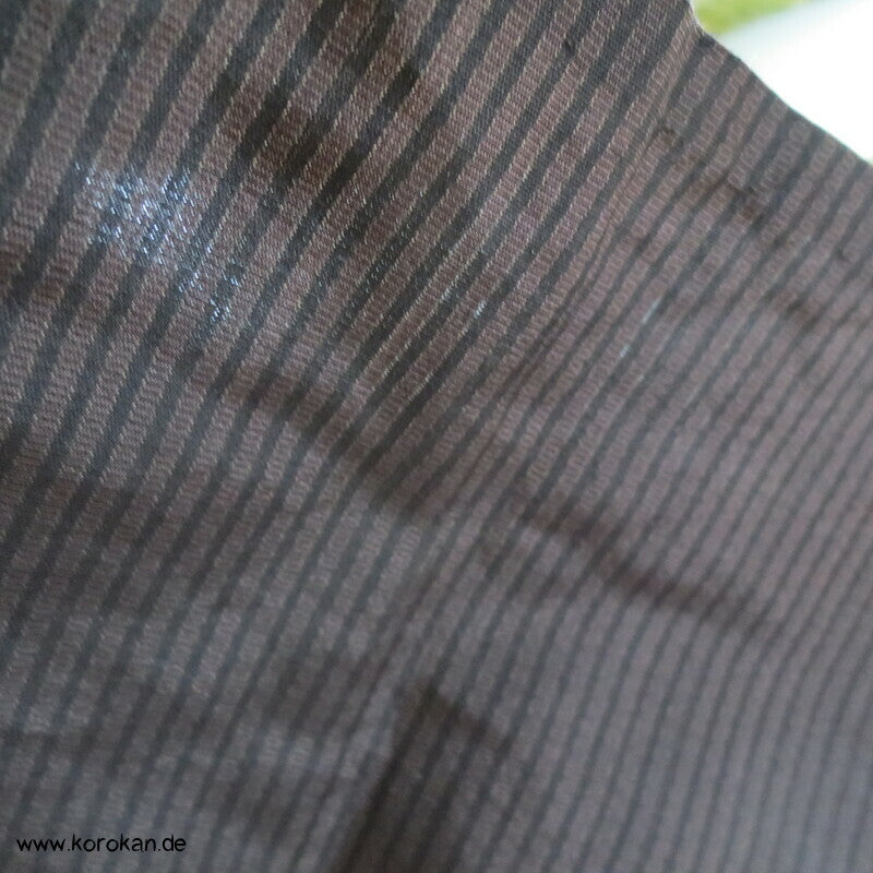 Hakama japanische Kimono Hose, braun schwarz gestreifte Seide