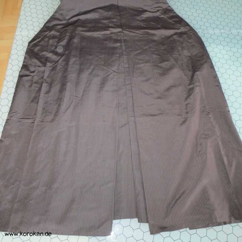Hakama japanische Kimono Hose, braun schwarz gestreifte Seide