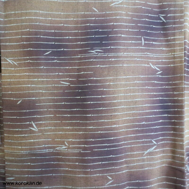 Bambusstreifenmuster Tsumugi Haori Kimono Jacke mit Himo