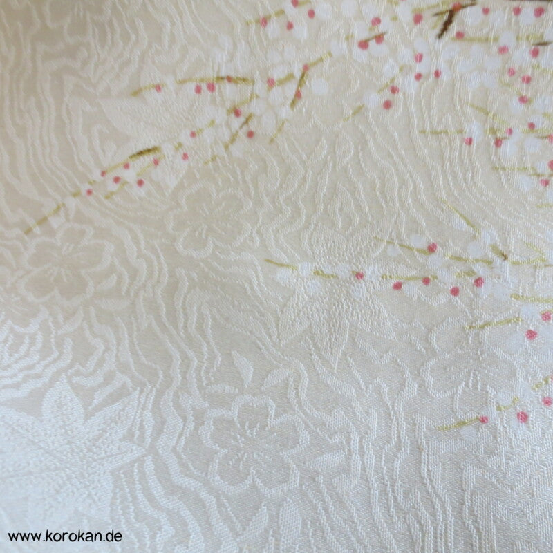 Bambusstreifenmuster Tsumugi Haori Kimono Jacke mit Himo