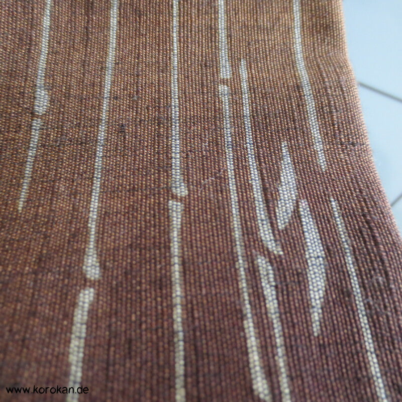 Bambusstreifenmuster Tsumugi Haori Kimono Jacke mit Himo