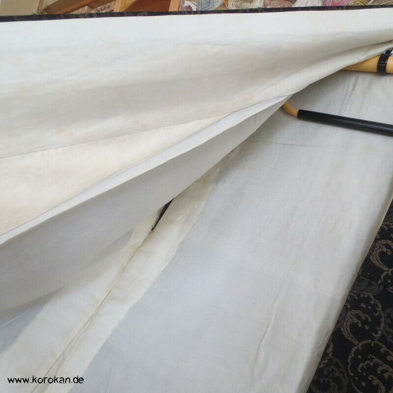 kupfer Wellenrondelle auf schwarz festlicher Komon Kimono
