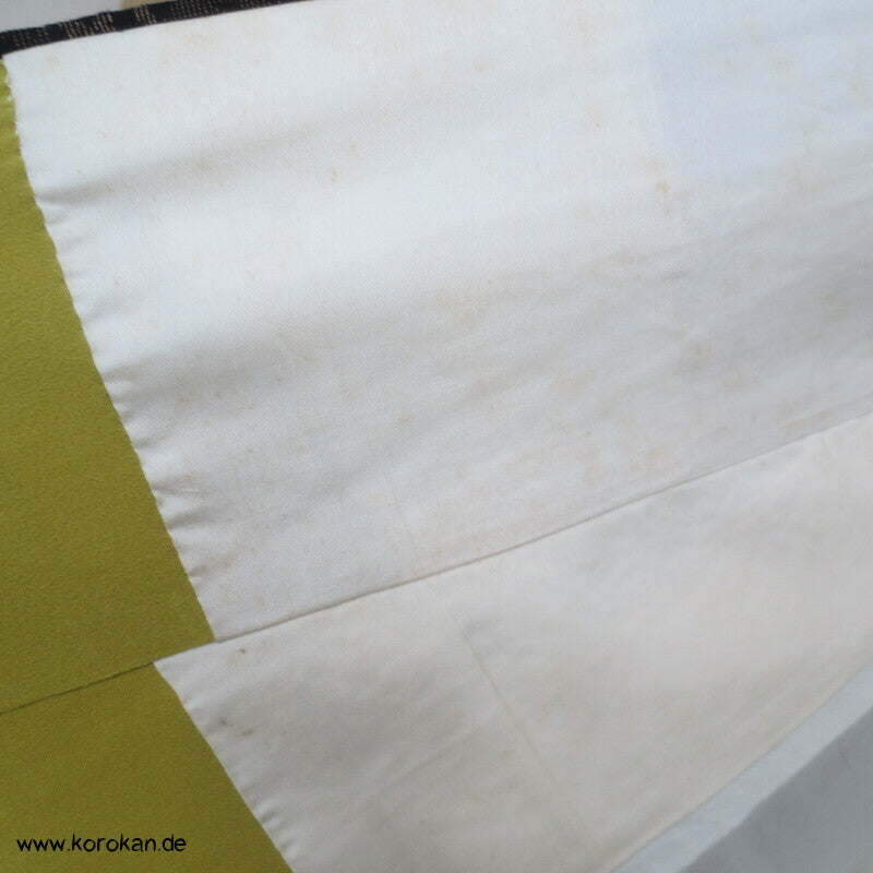 kupfer Wellenrondelle auf schwarz festlicher Komon Kimono
