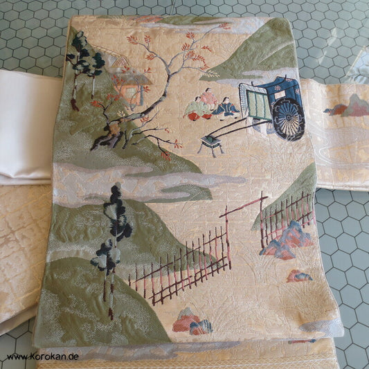 Fukuro Obi Heian Gartenszene