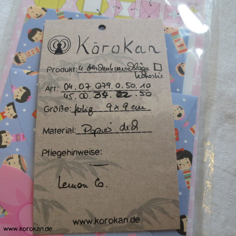 Geschenkumschläge Kokeshi oder Erdbeere