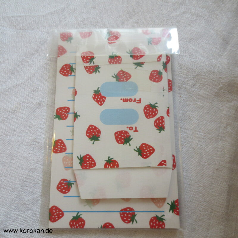 Geschenkumschläge Kokeshi oder Erdbeere