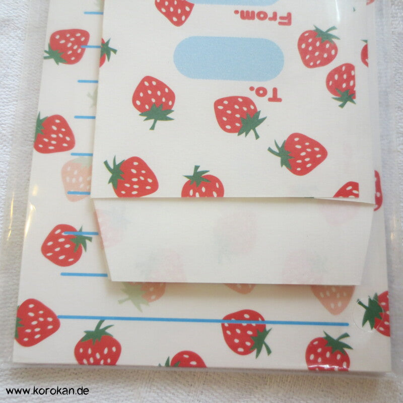 Geschenkumschläge Kokeshi oder Erdbeere