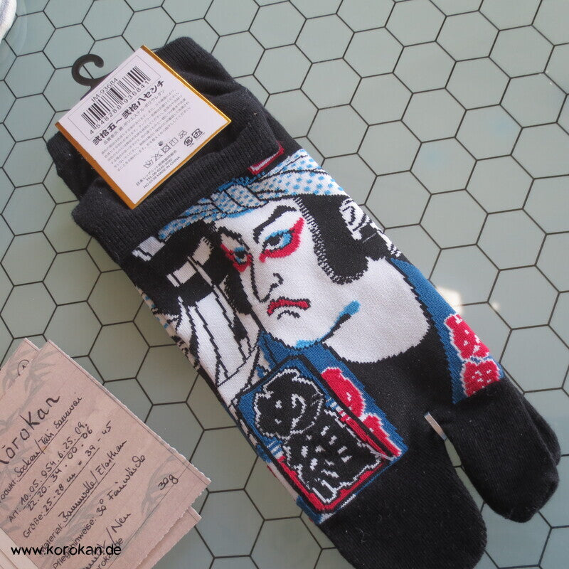 Männer Samurai Tabi Socken schwarz
