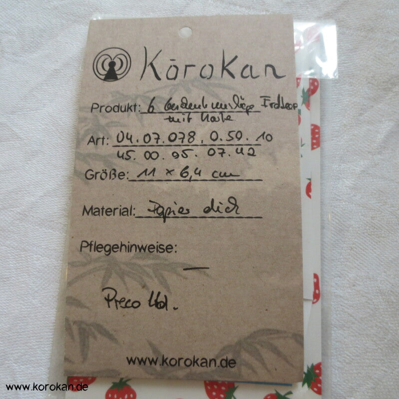 Geschenkumschläge Kokeshi oder Erdbeere