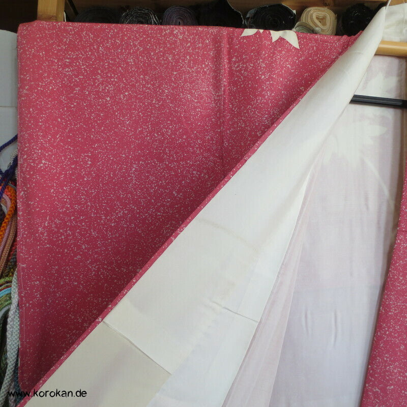 gedeckt pinkiger Päonien Seidencrepe Homongi Kimono