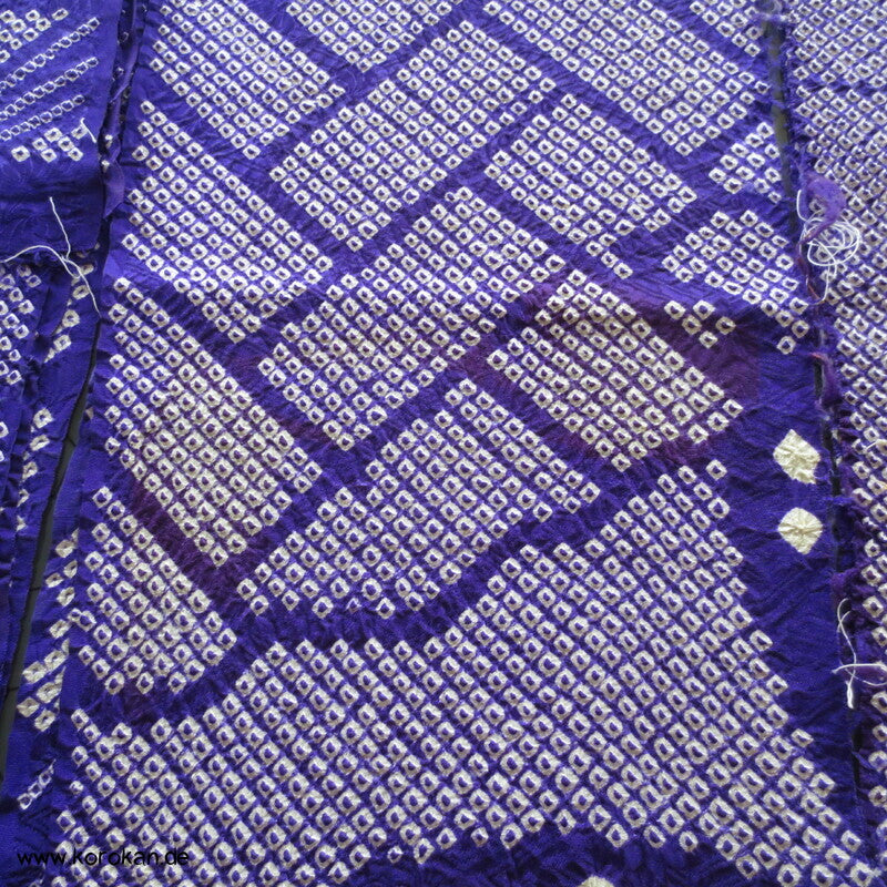 Full Shibori Seiden Karieba für Furisode Kimono, Bambus, Paulownia