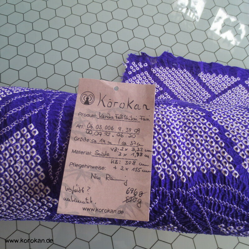Full Shibori Seiden Karieba für Furisode Kimono, Bambus, Paulownia