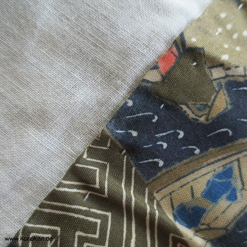 japanische Dorfszenen Seide Juban Unterkimono