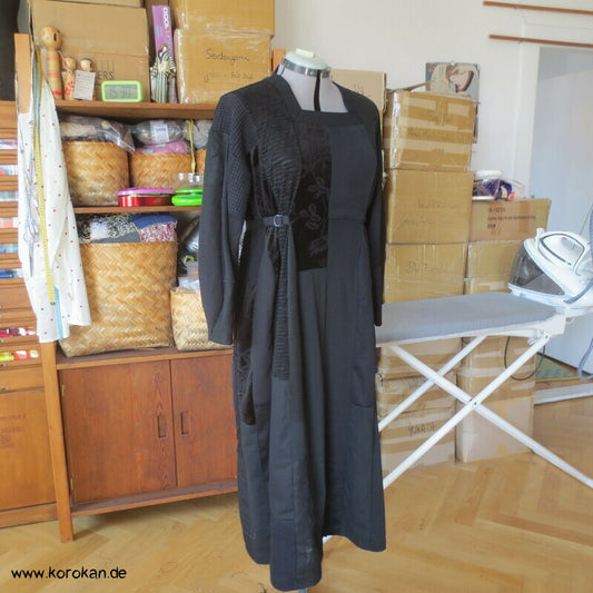Das Abnehm Kleid - schwarzes Patchwork