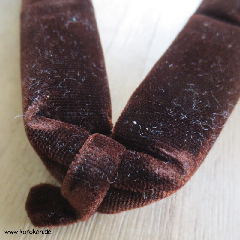 Vintage ungetragene Geta - leichtes Holz, braunes Samt Riemen