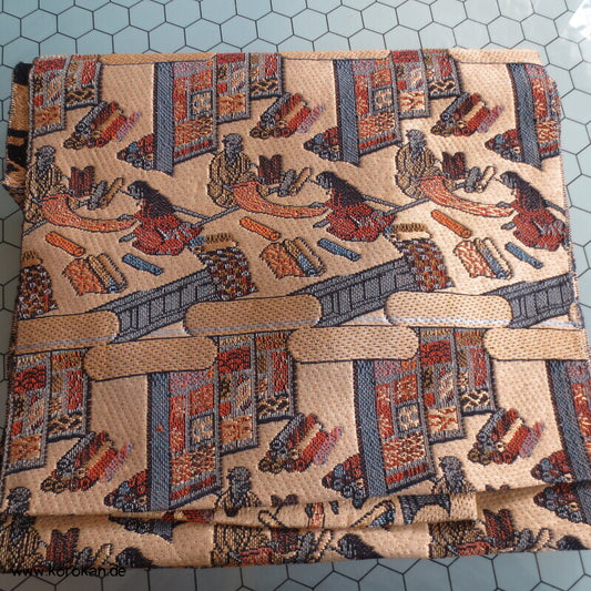 japanischer Stoffladen Nagoya Obi Kimonogürtel Seidenbrokat