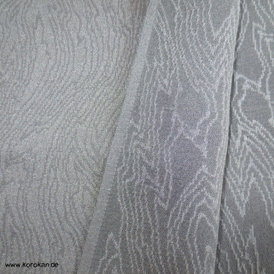 schwarzes Baumrindenmuster Seidendamast Kimono Haori Stoffrest