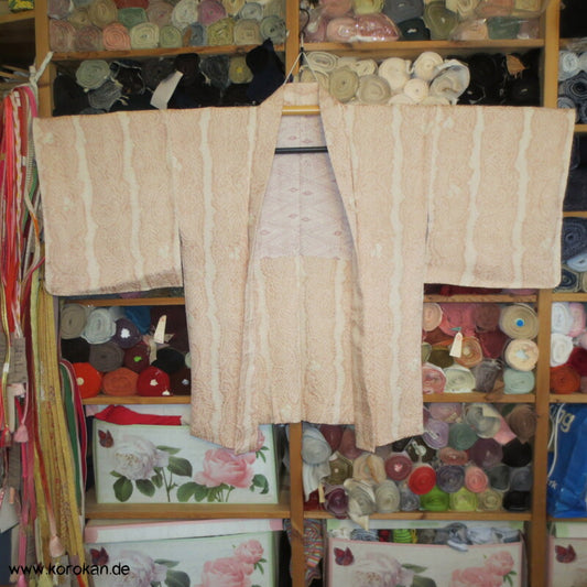 Full Shibori Blätterstreifen Seiden Haori Kimono Jacke
