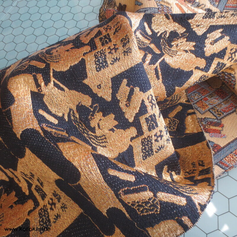 japanischer Stoffladen Nagoya Obi Kimonogürtel Seidenbrokat