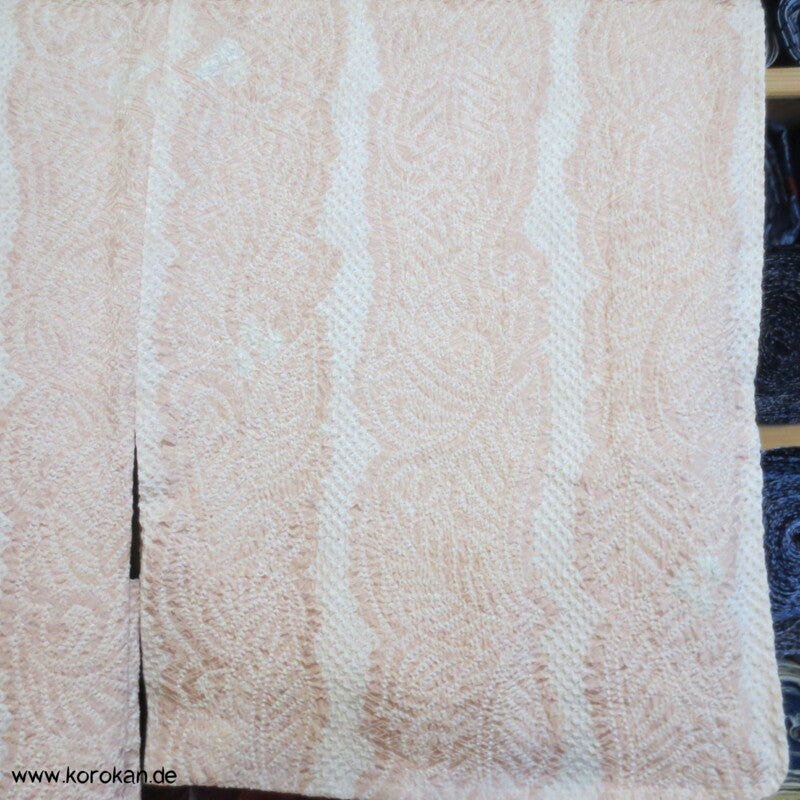Full Shibori Blätterstreifen Seiden Haori Kimono Jacke