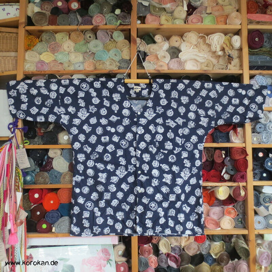 Koikuchi - Karpfenmaul Hemd aus Yukata Stoff