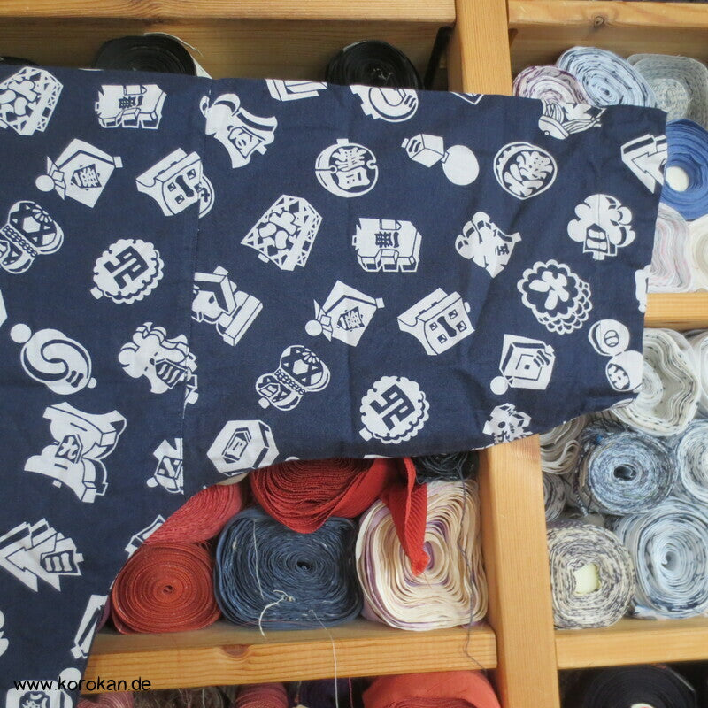 Koikuchi - Karpfenmaul Hemd aus Yukata Stoff
